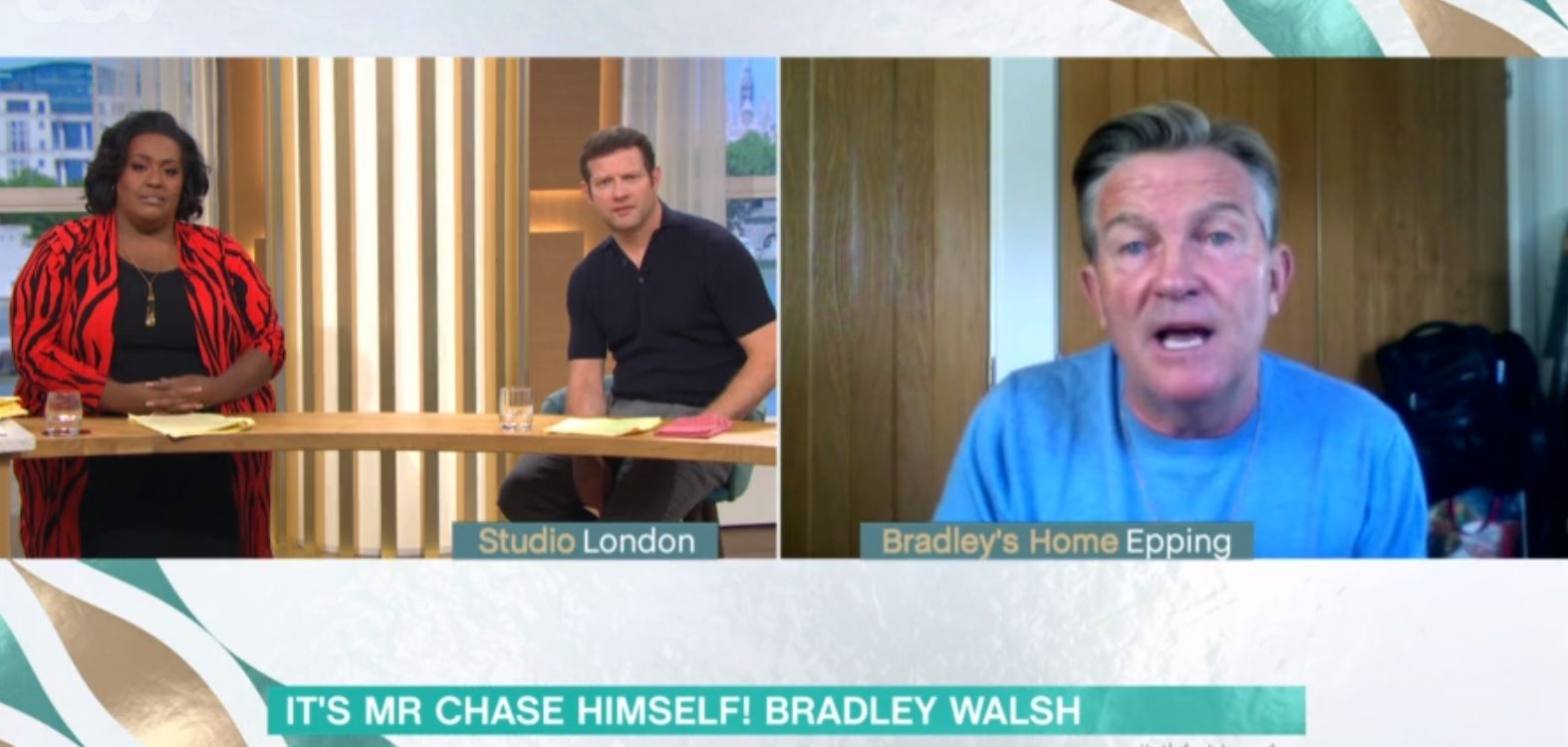Bradley Walsh speaks with Dermot O'Leary and Alison Hammond on This Morning