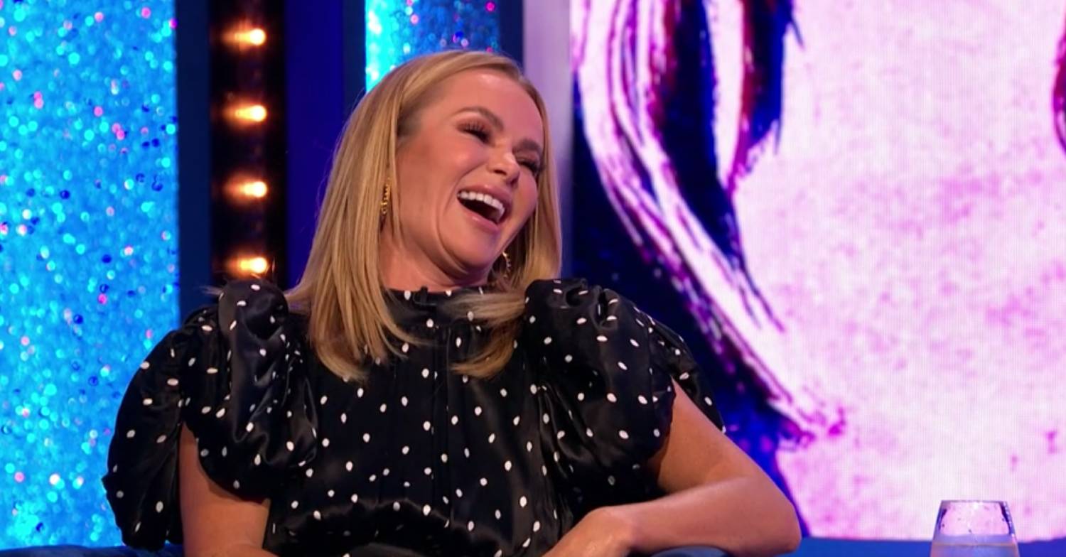 Amanda Holden laughs on the Paul O'Grady show