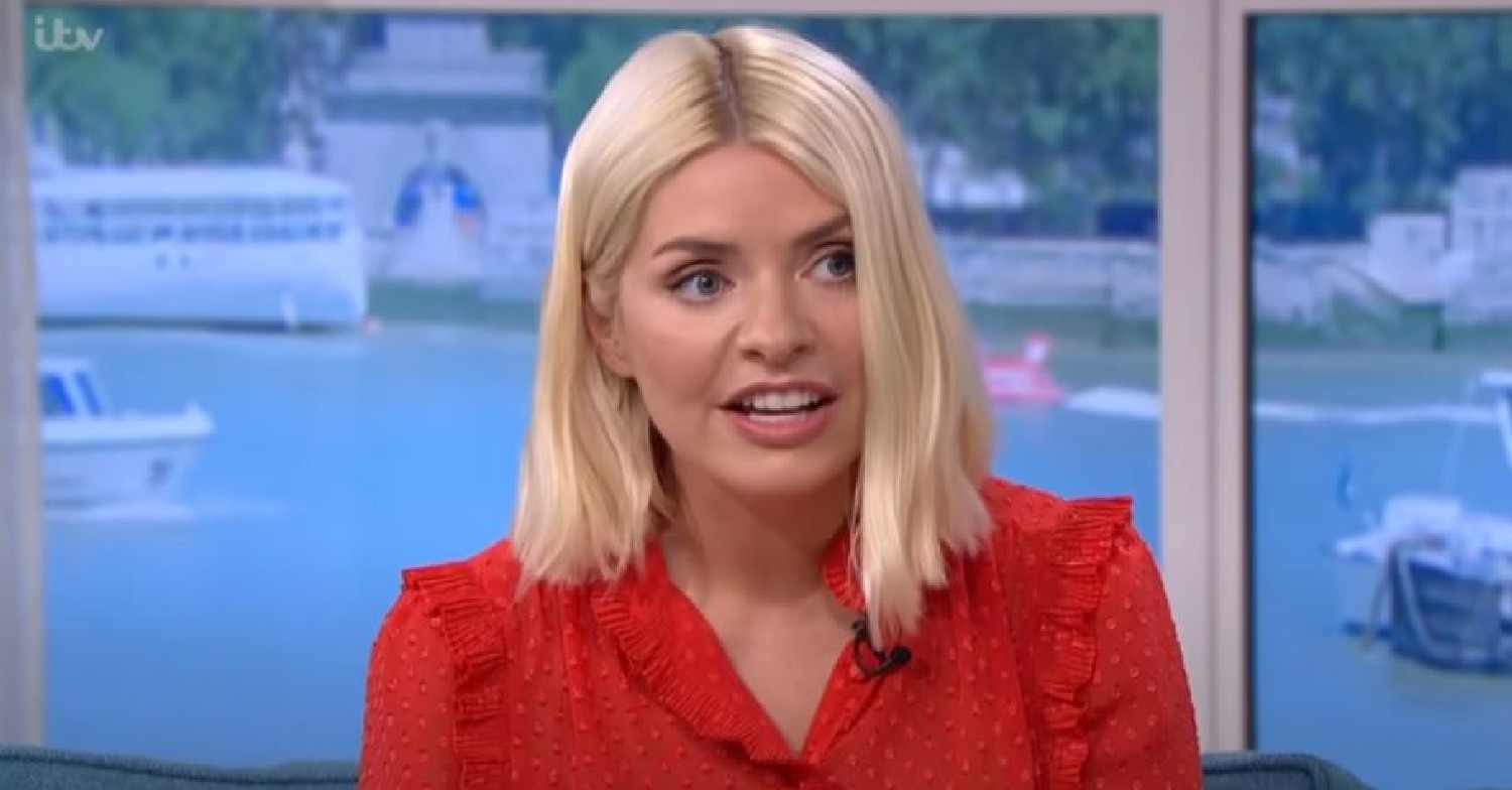 Holly Willoughby wears red dress on This Morning