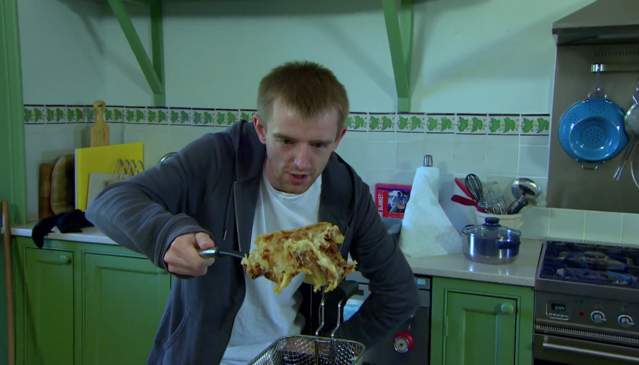 Dazza on Come Dine With Me cooked deep-fried lasagne