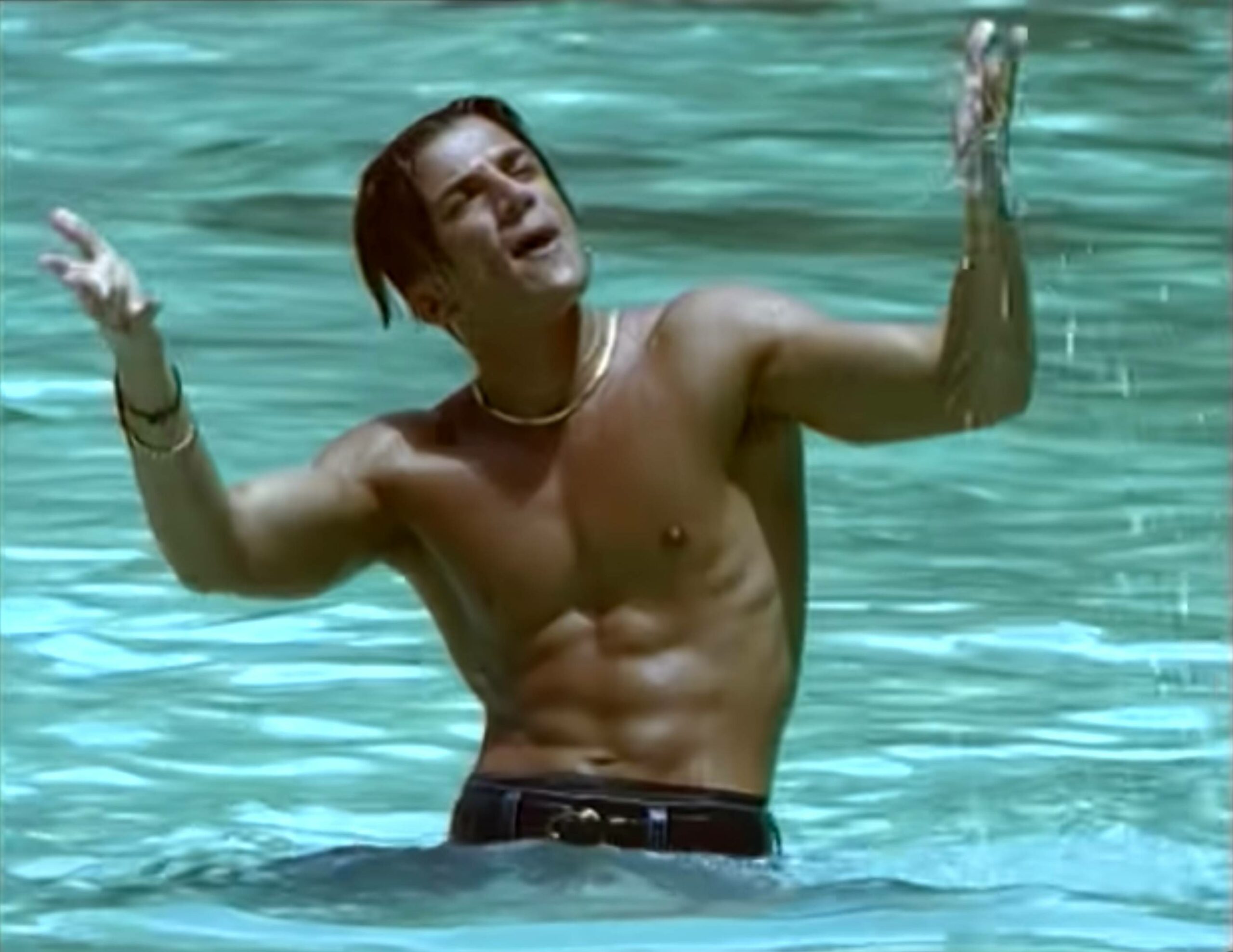 Peter Andre in his Mysterious Girl video