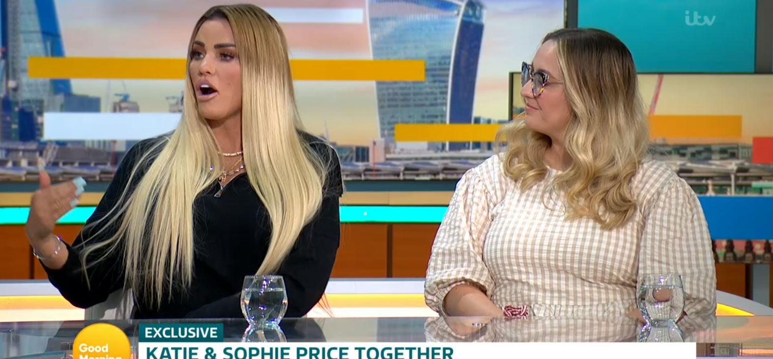Katie Price on GMB alongside her sister Sophie