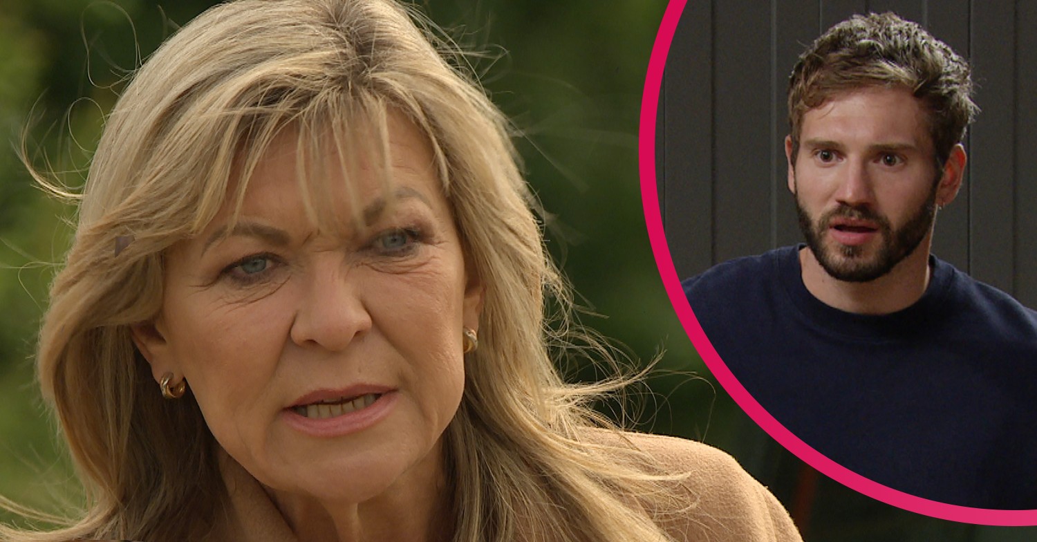 Emmerdale Kim angry and Jamie worried