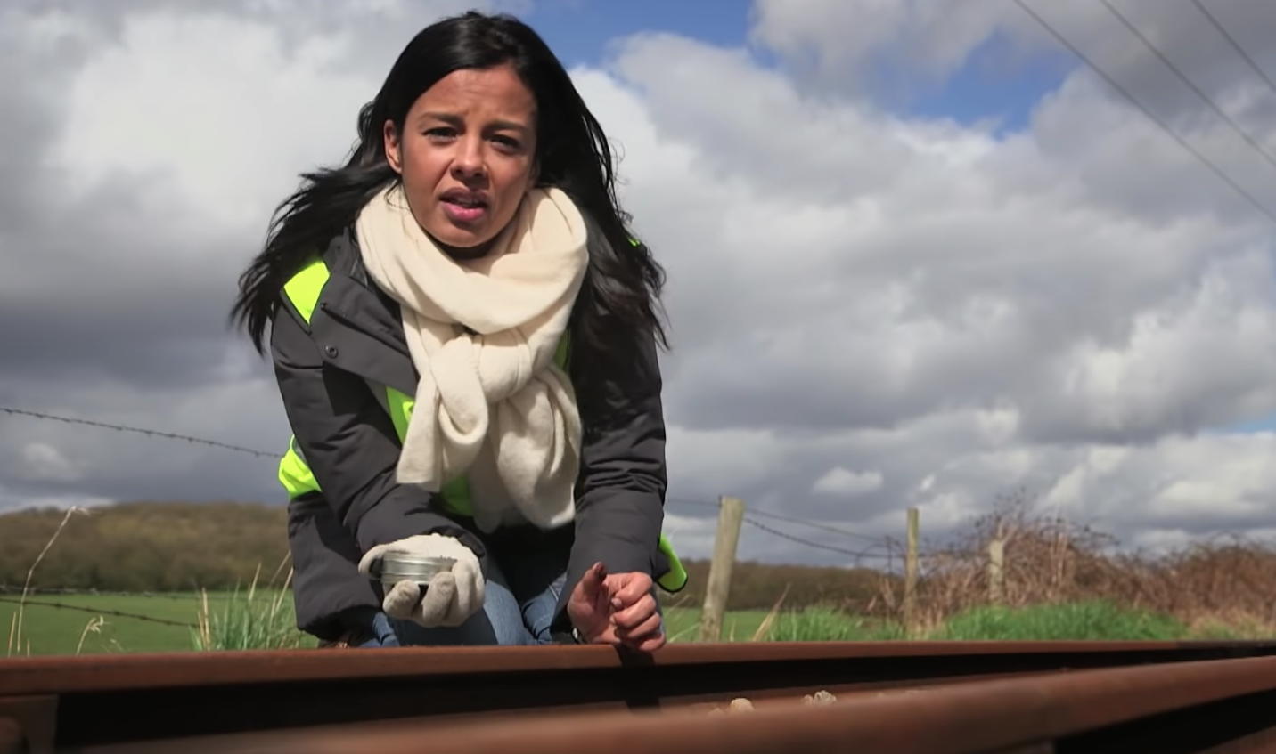Liz Bonnin co-presented Bang Goes The Theory with Jeremy Stansfield