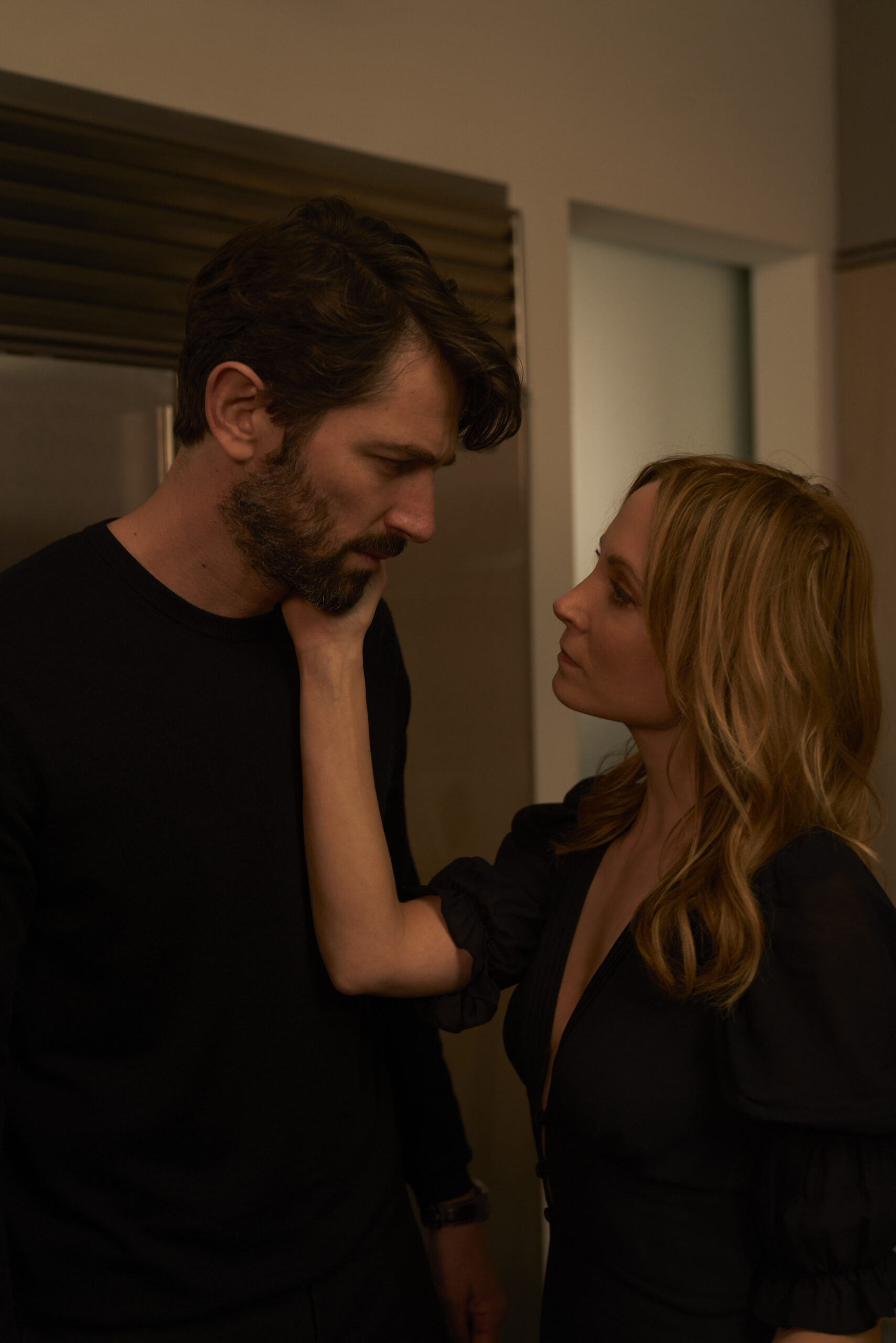 Michiel Huisman and Joanne Froggatt in Angela Black