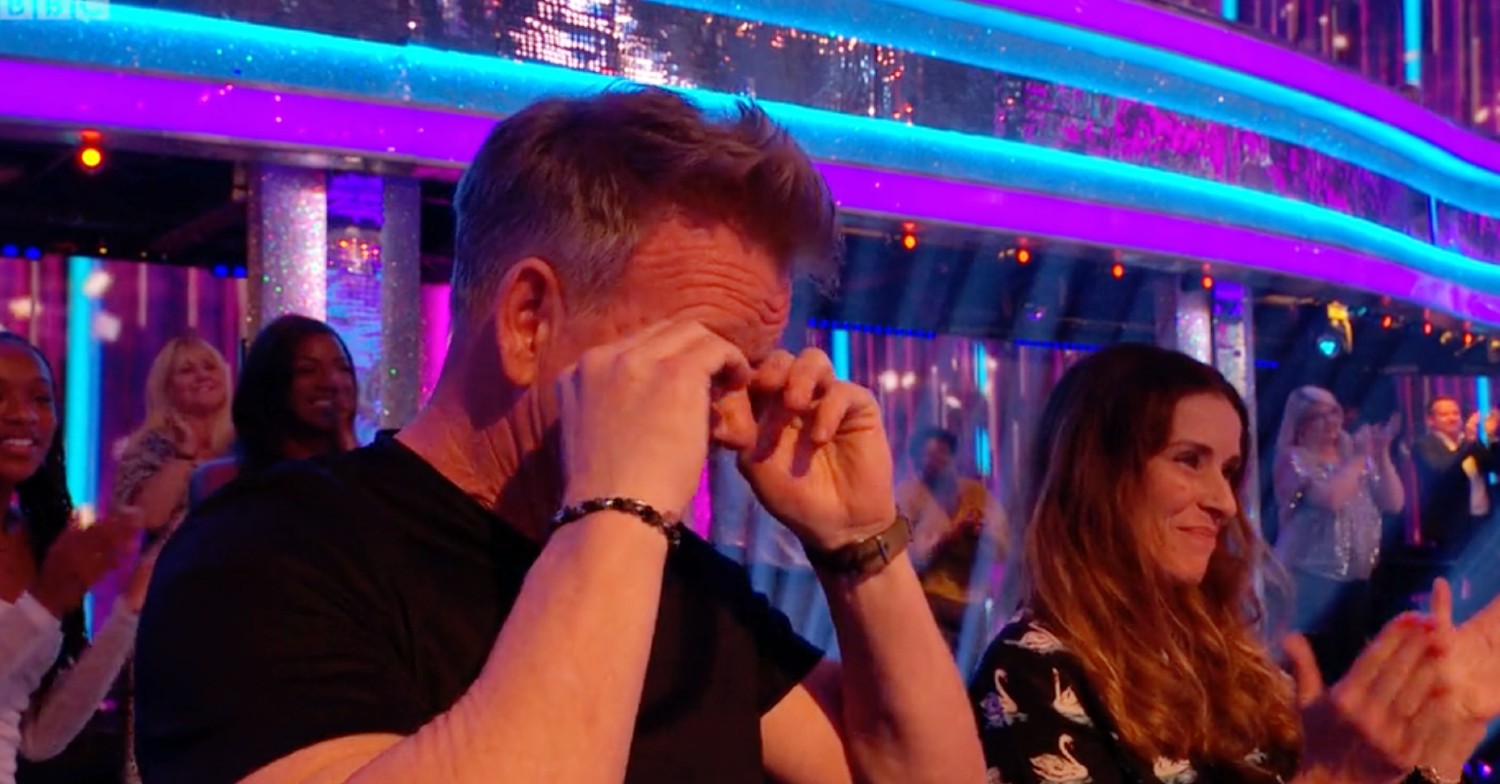 Gordon Ramsay crying during daughter Tilly's Strictly performance