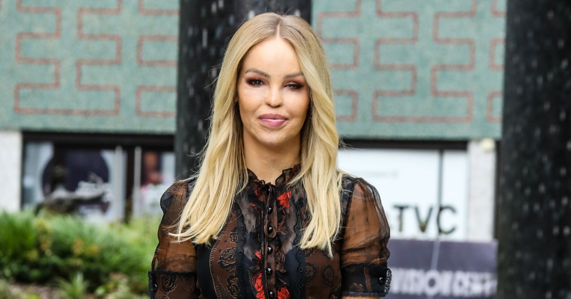 Katie Piper outside ITV studios