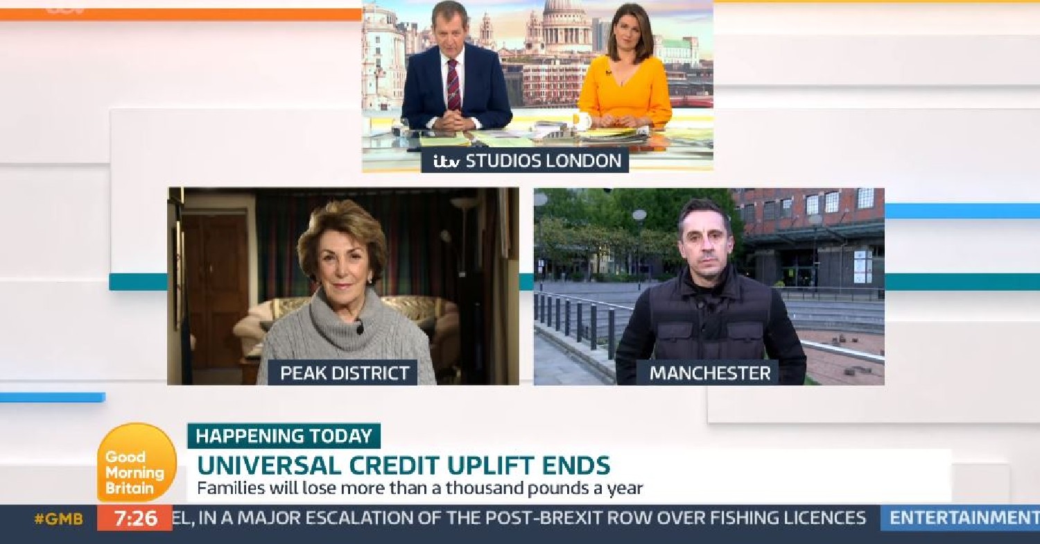 Edwina Currie debates with Gary Neville on GMB today
