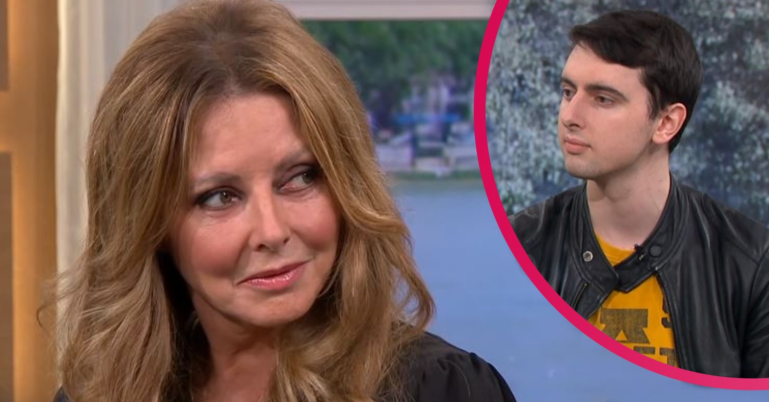 Carol Vorderman and son Cameron on This Morning