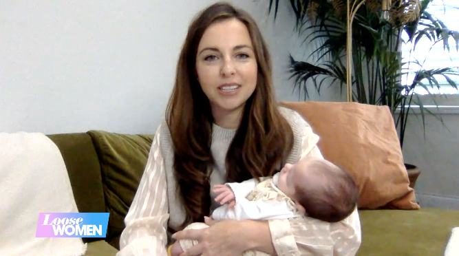 Louisa Lytton and baby Aura on Loose Women