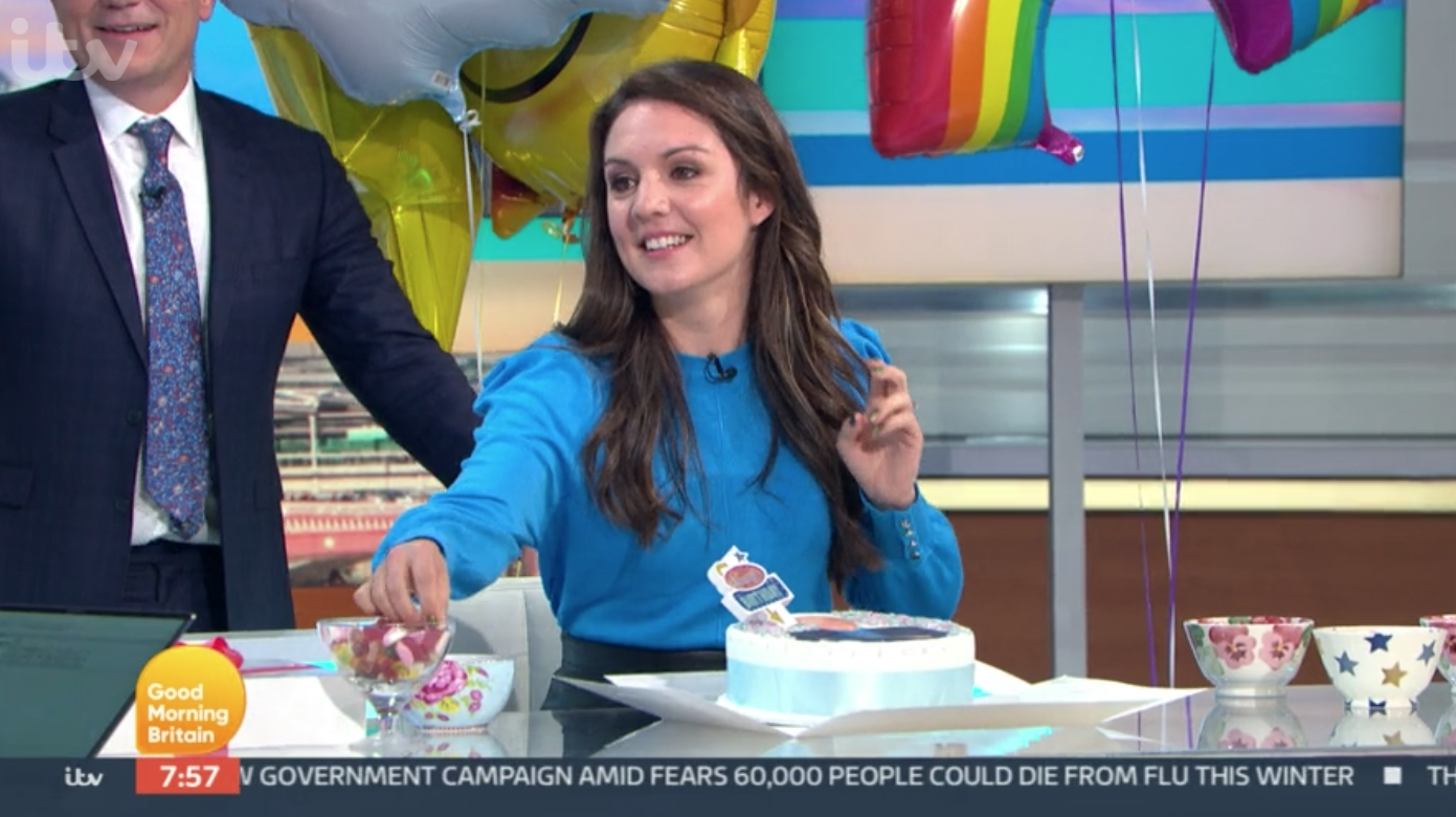 Laura Tobin on GMB celebrates her 40th birthday