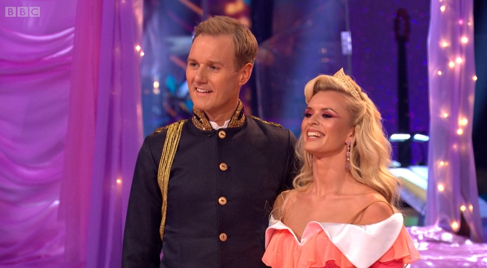 Strictly Come Dancing: Dan and Nadiya smile during judges comments