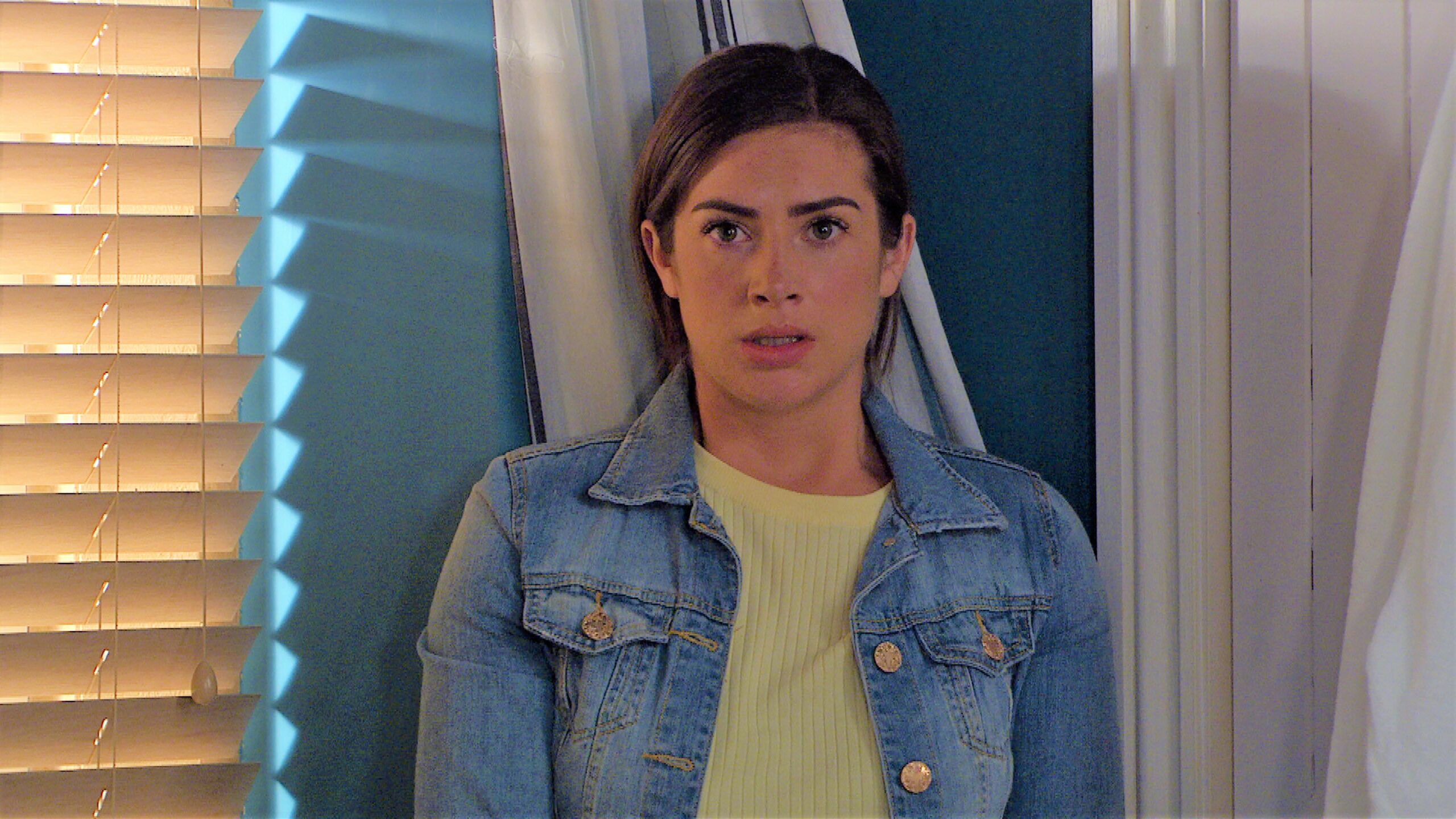 Emmerdale Victoria looks guilty as she's caught in David's room