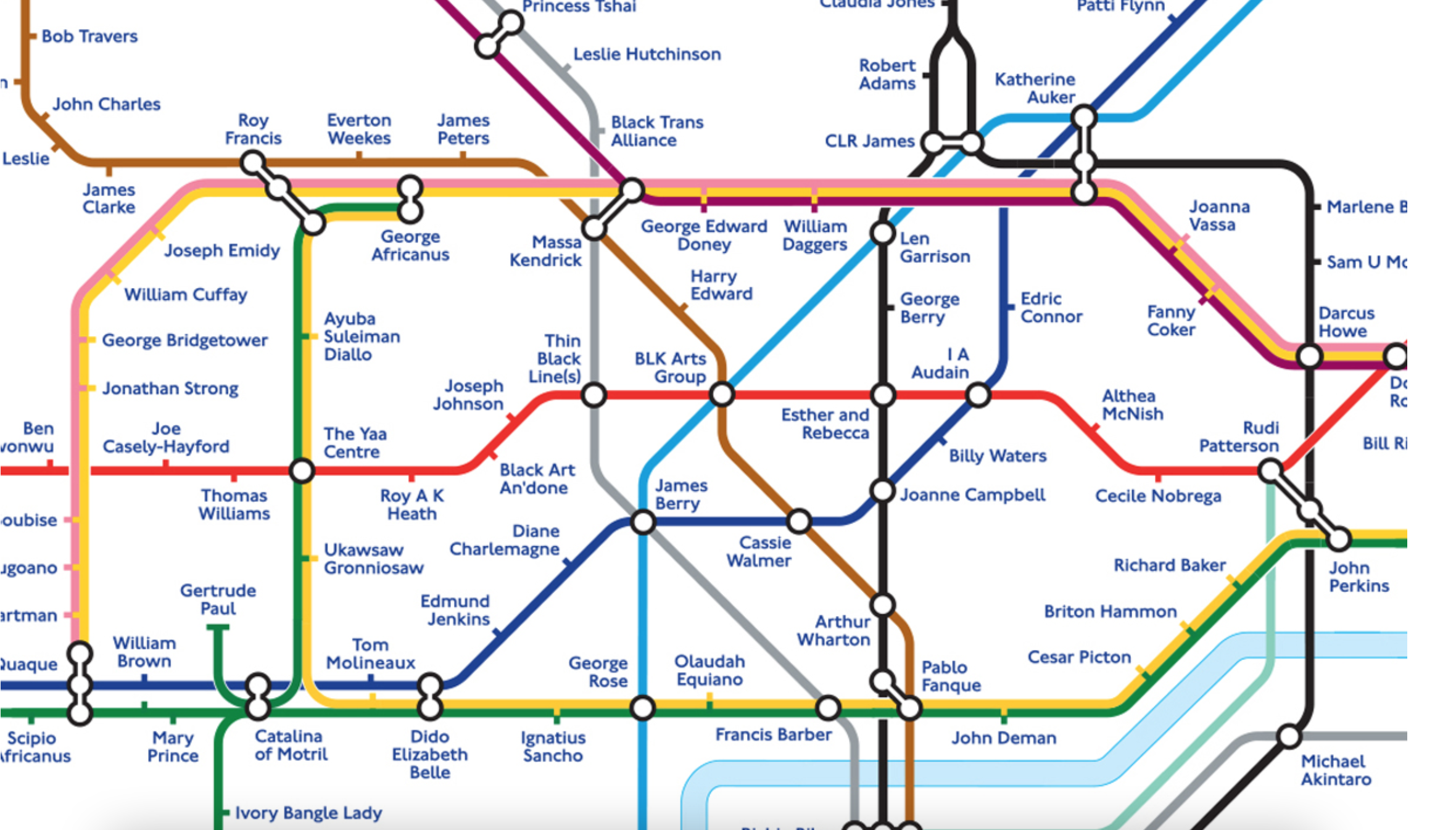 The London Tube map has been rebranded for Black History Month