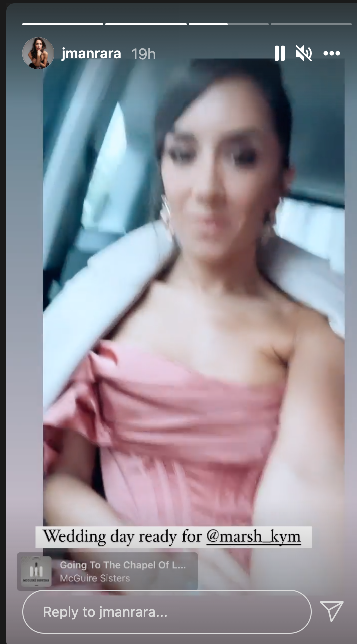 Janette Manrara attends Kym Marsh's wedding