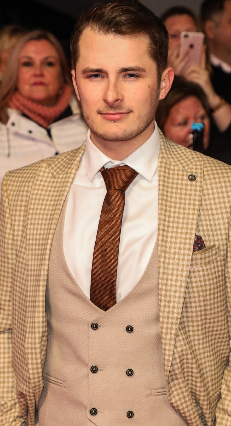 EastEnders actor Max Bowden at red carpet event