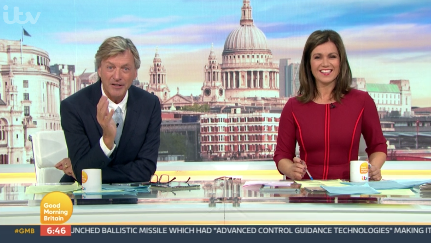Susanna Reid and Richard Madeley on today's GMB