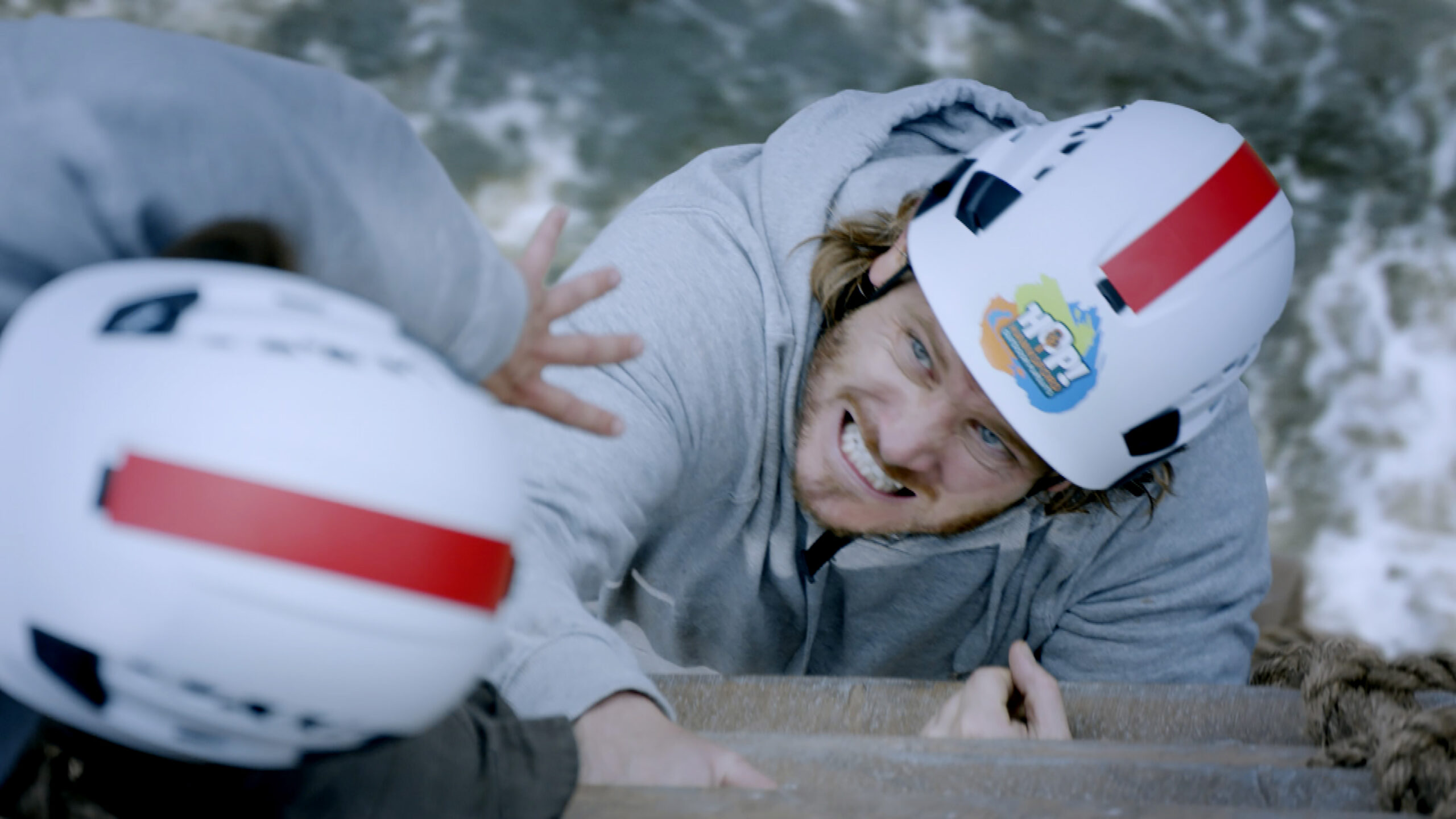 Emmerdale David scared during bridge stunt