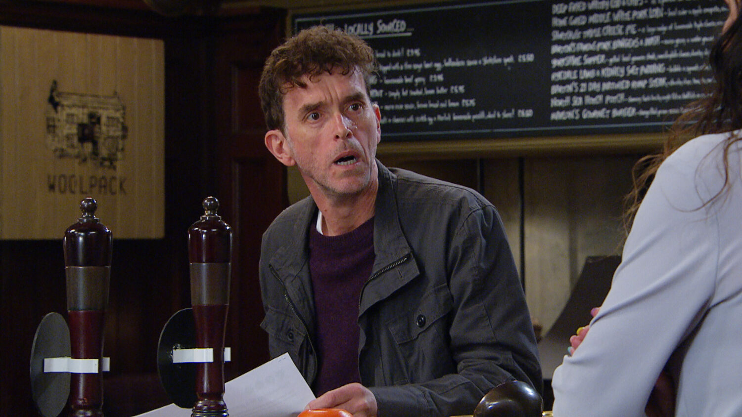 Marlon appears to be in a state of permanent annoyance in Emmerdale