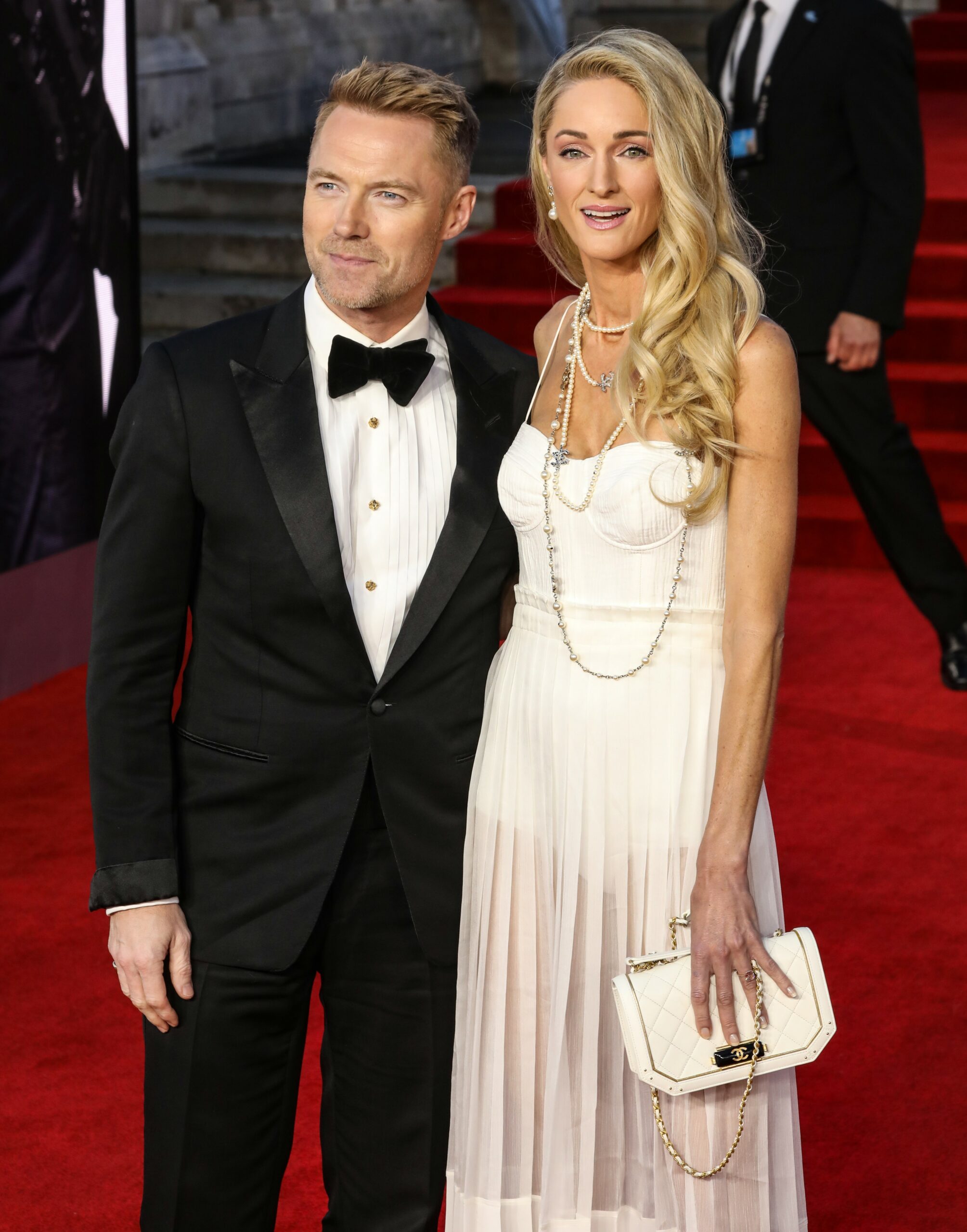 Ronan Keating with his wife Storm on the red carpet 