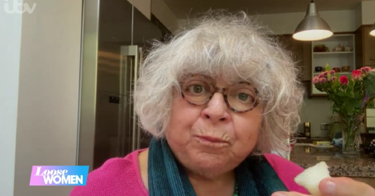 Miriam Margolyes eats onion on Loose Women