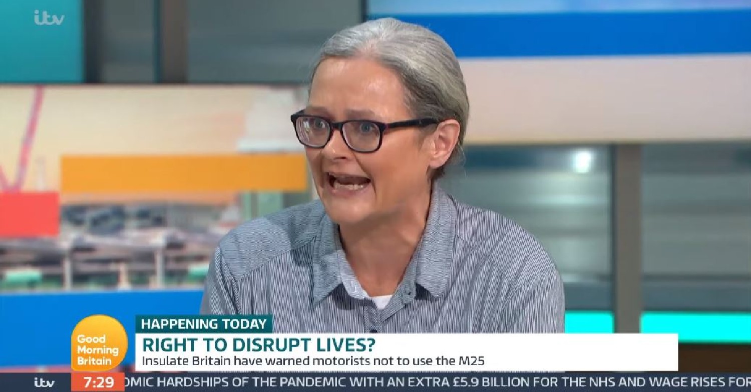 Insulate Britain guest during interview on Good morning Britain