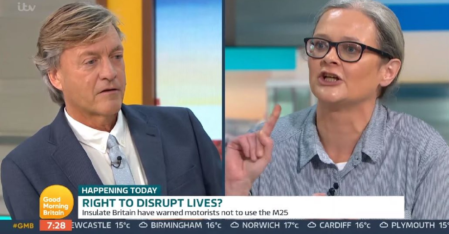 Insulate Britain guest during interview on Good morning Britain