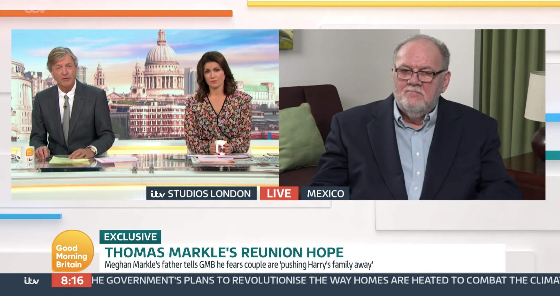 GMB received Ofcom complaints for the recent interview with Thomas Markle
