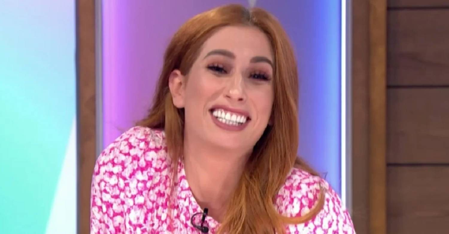 Stacey Solomon beams