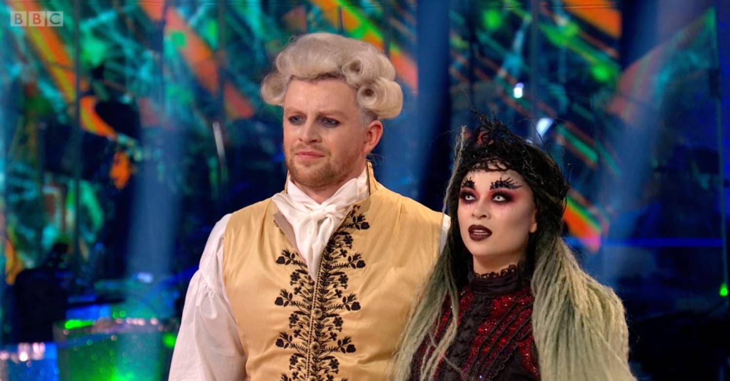 Adam Peaty and Katya Jones performed a Viennese Waltz in Halloween week