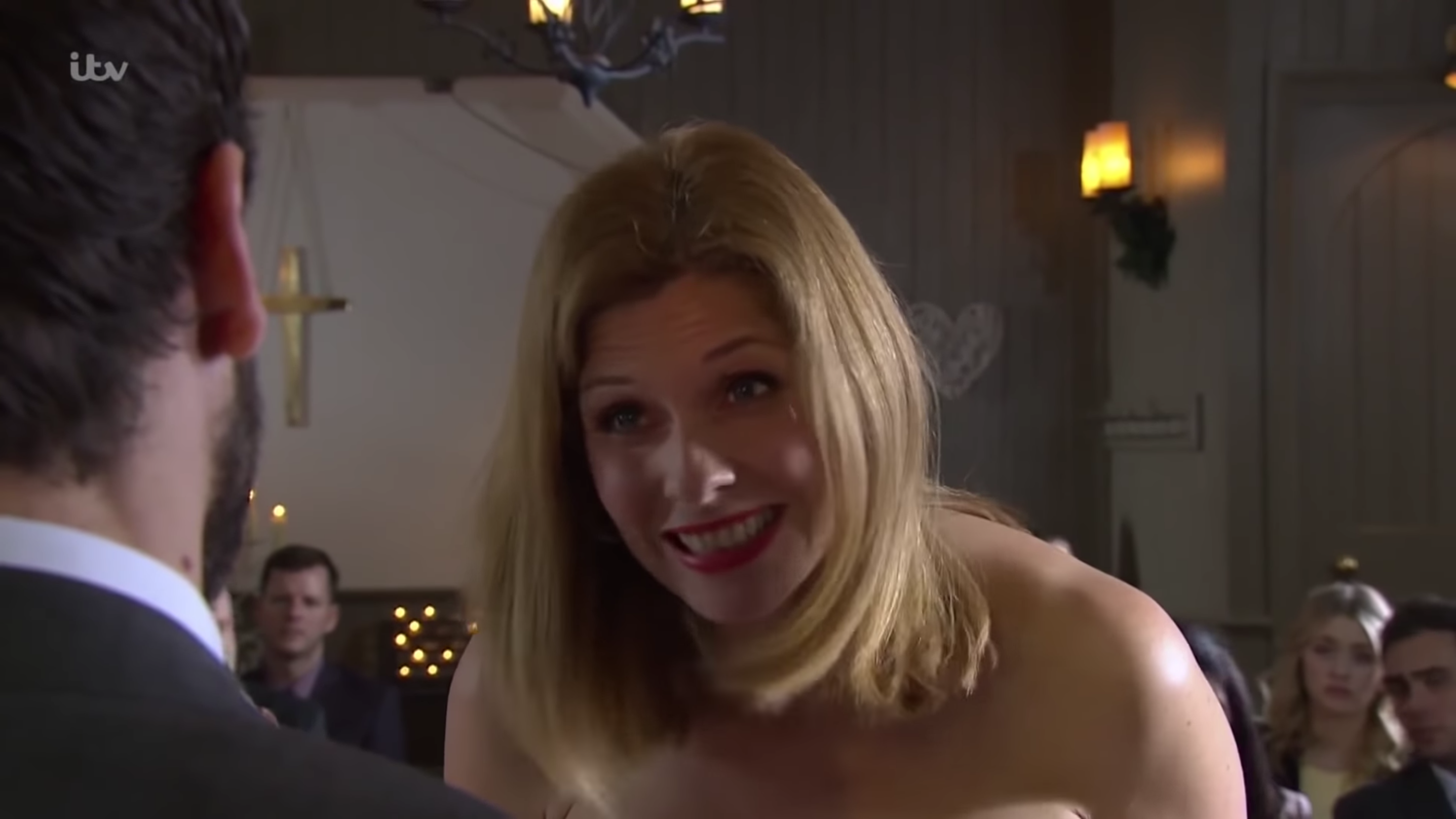 DRUNK BERNICE AT A CHRISTMAS WEDDING IN EMMERDALE