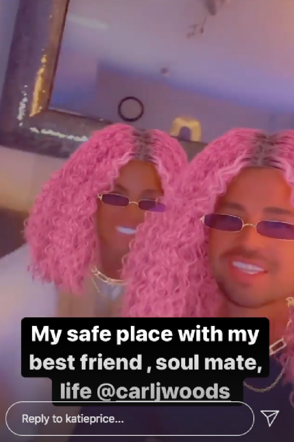 Katie Price and Carl Woods relax in her 'safe place'