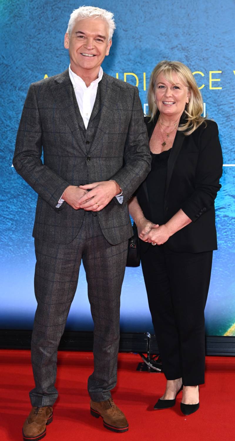 Phillip Schofield and wife Stephanie Lowe attend Adele gig