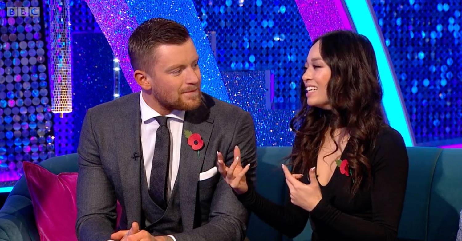 Adam Peaty and Katya Jones were both poppied up