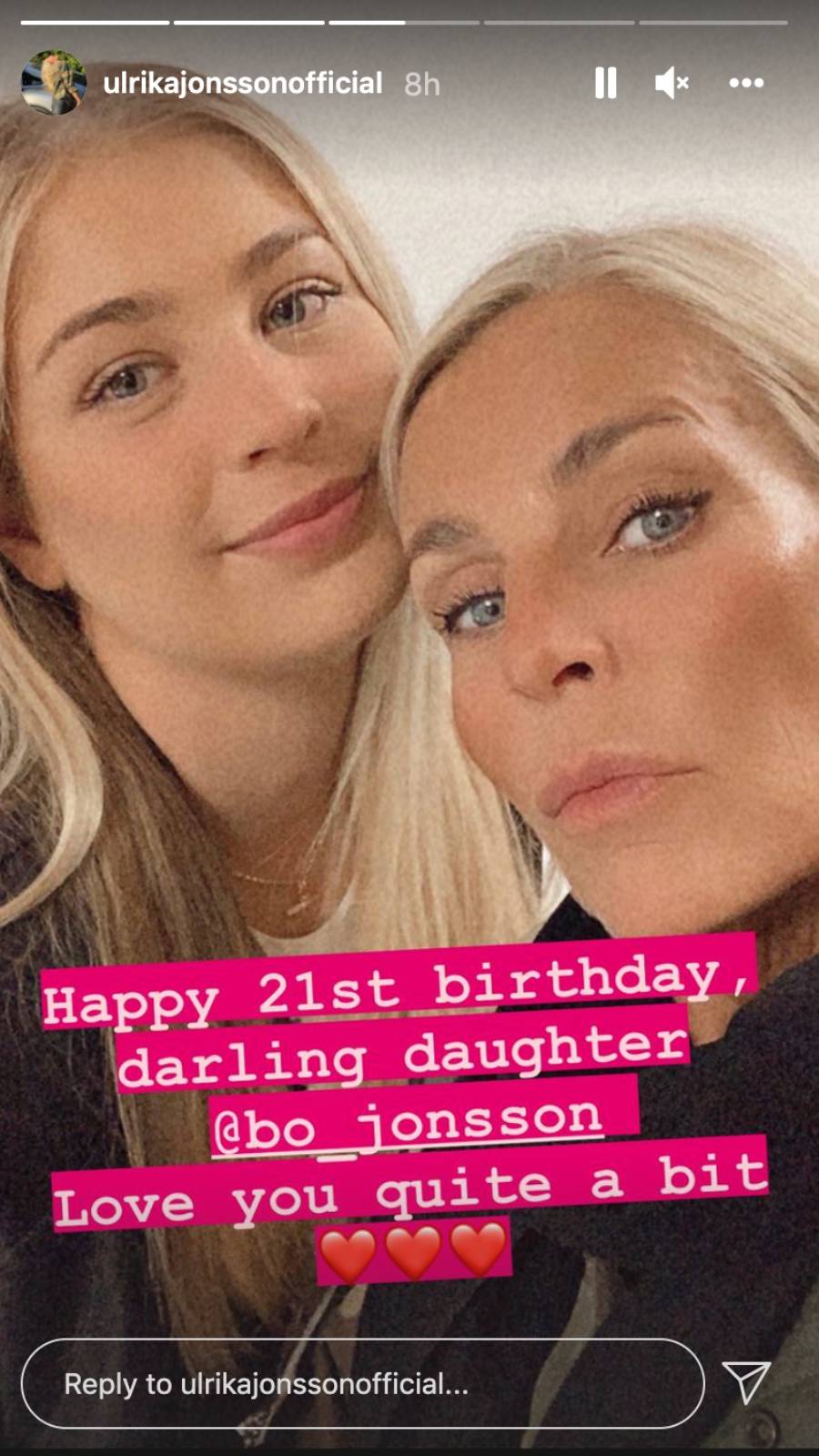 Another birthday message to Bo from her mum