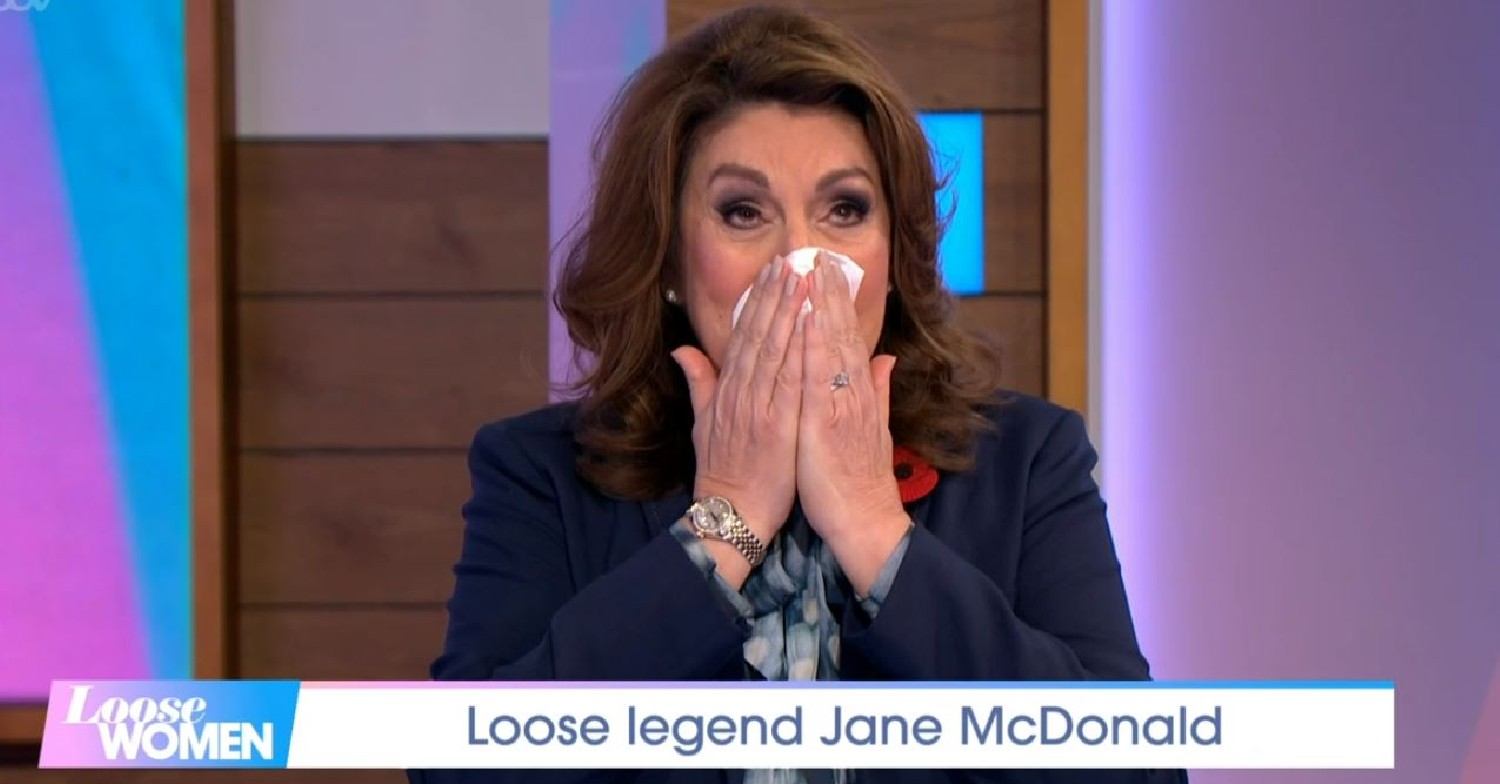 Jane McDonald cries on Loose Women today