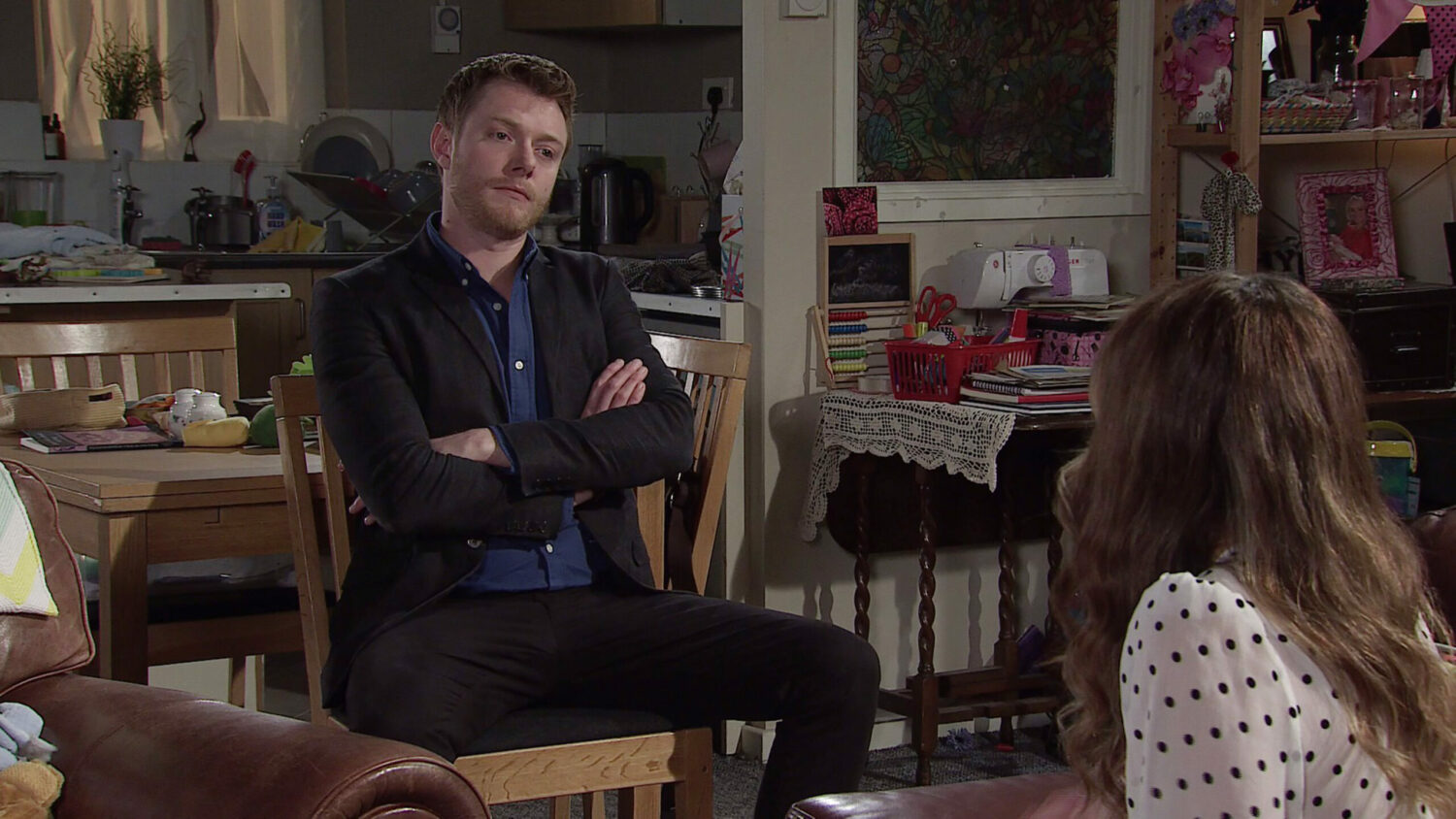 Coronation Street Daniel cross with Daisy