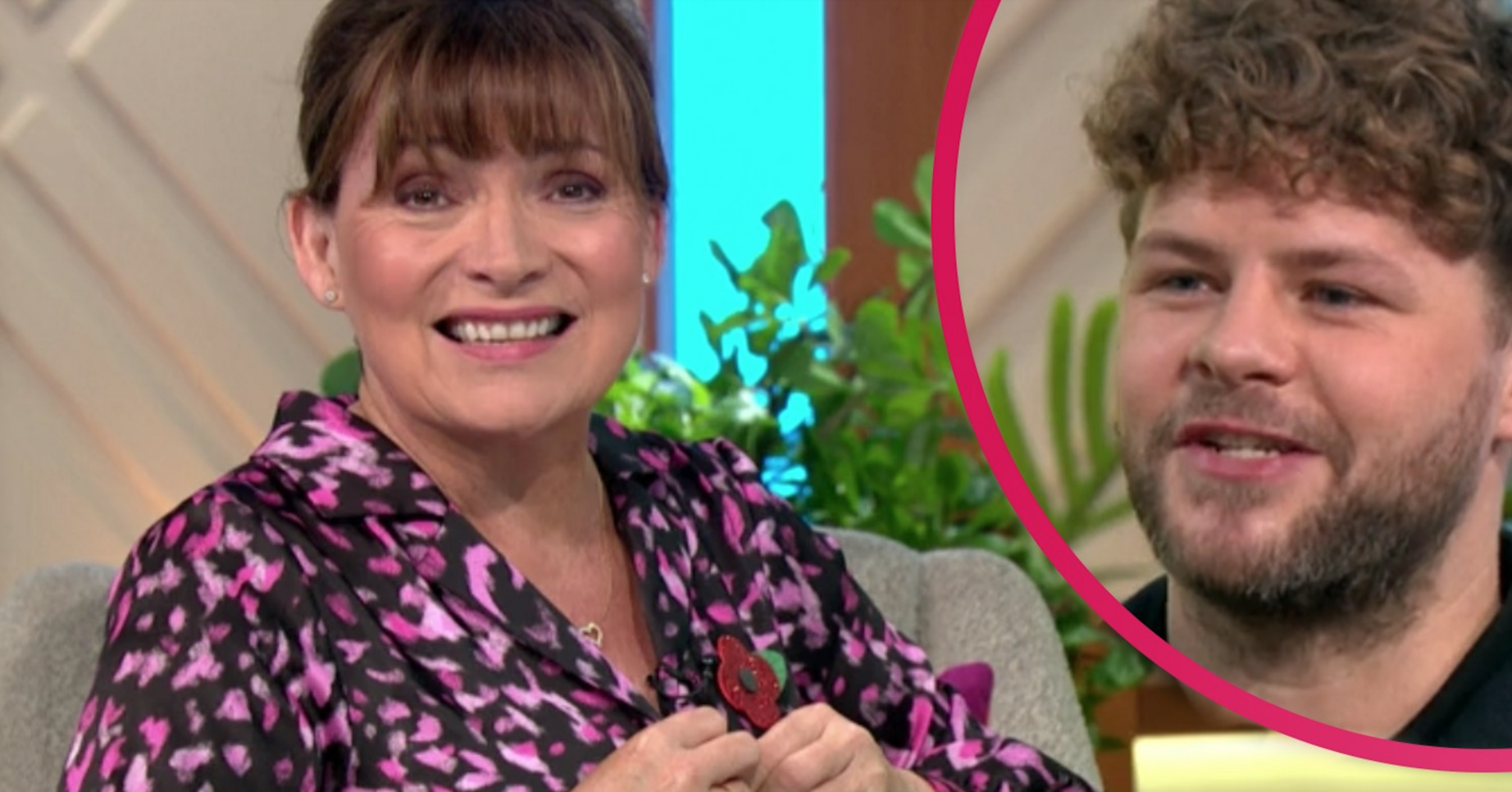 Lorraine Kelly was left red-faced today when a button on her top popped open