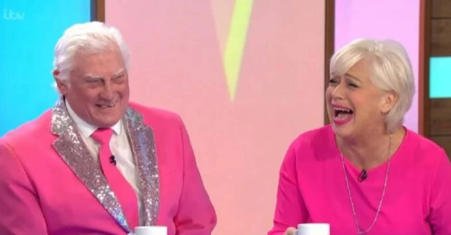 Denise Welch with her dad during a previous appearance on Loose Women before his passing