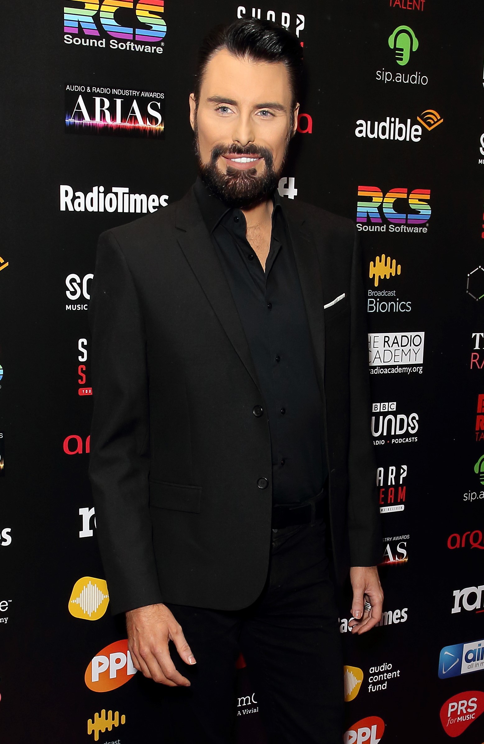 Rylan Clark shows off white teeth on red carpet