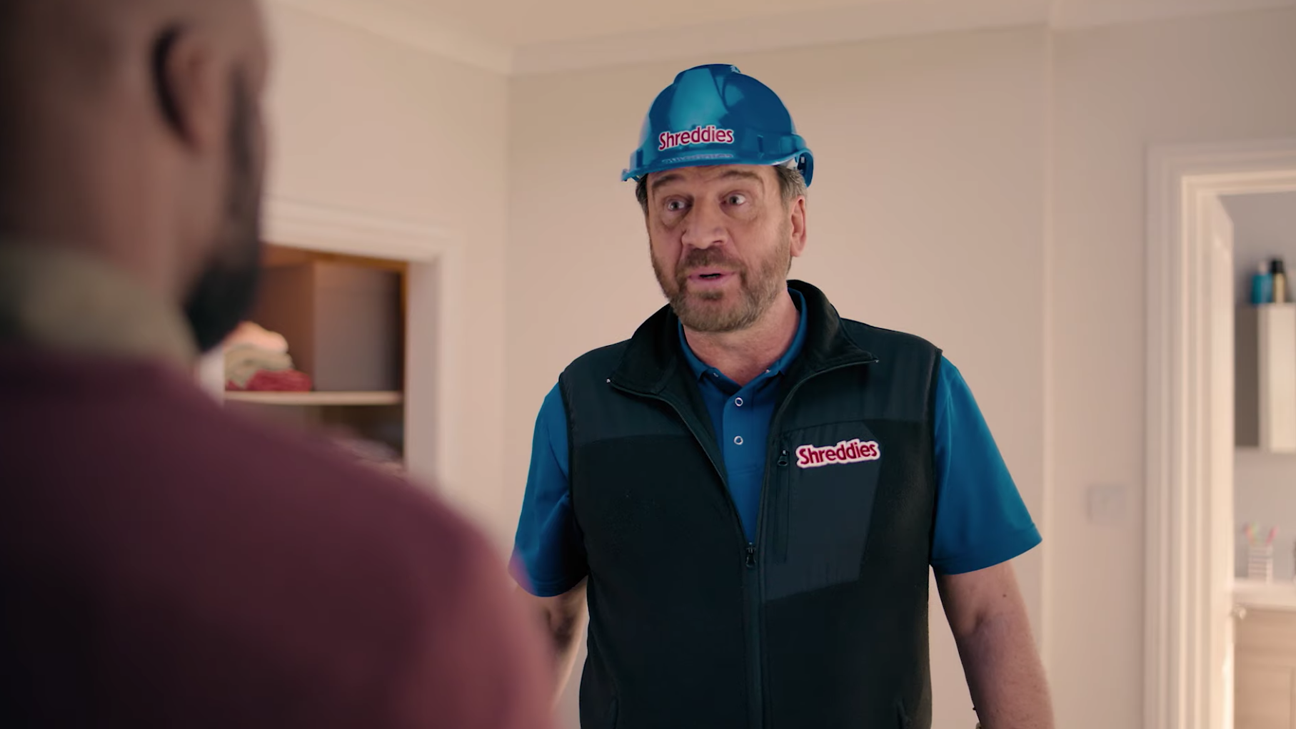 DIY SOS star Nick Knowles git into trouble with the Shreddies ad