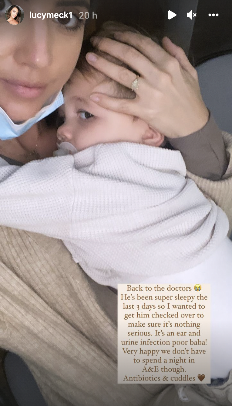 Lucy Mecklenburgh and son Roman