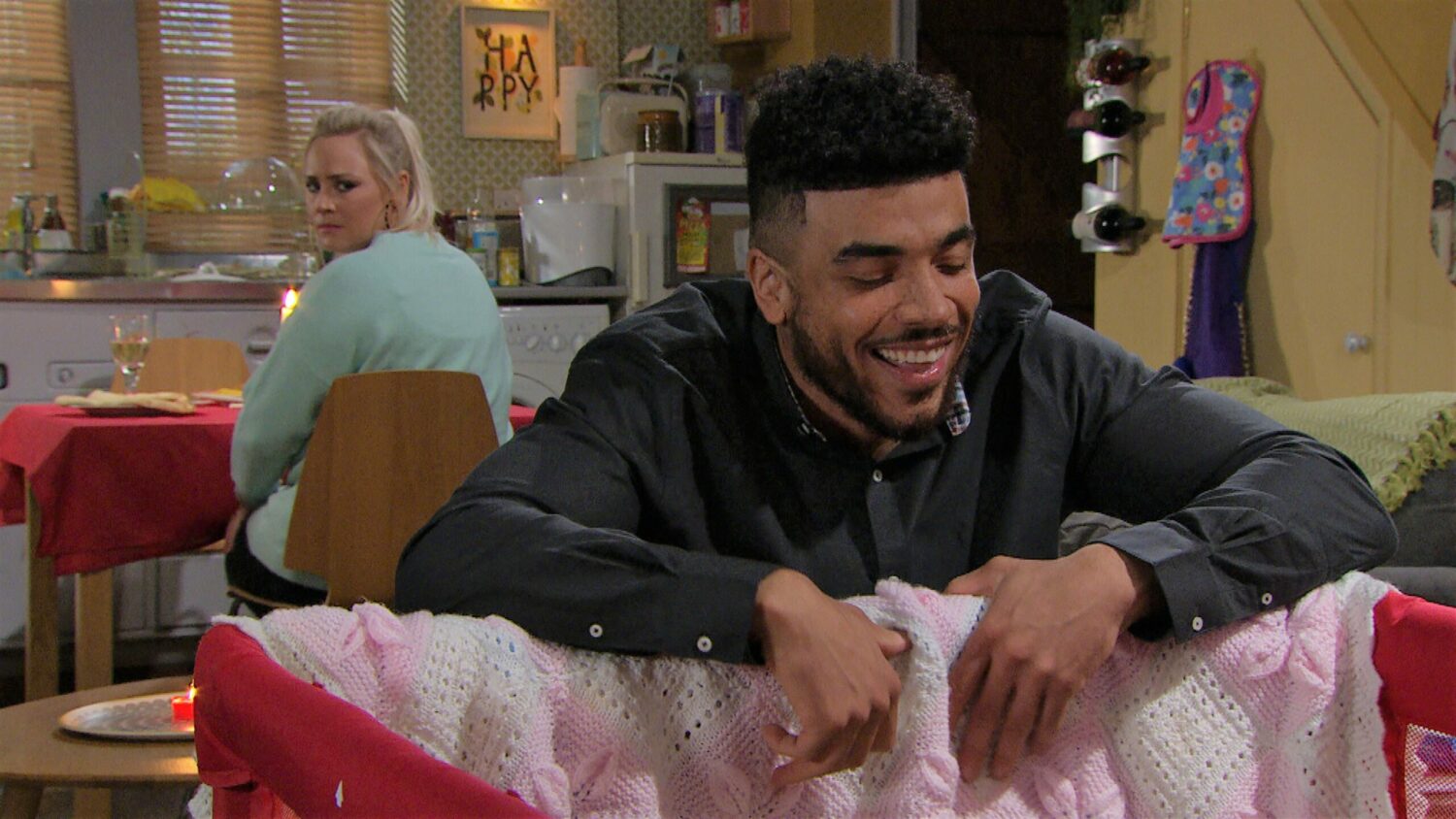 Emmerdale Tracy is upset and Nate is delighted as Frankie says 'dada'