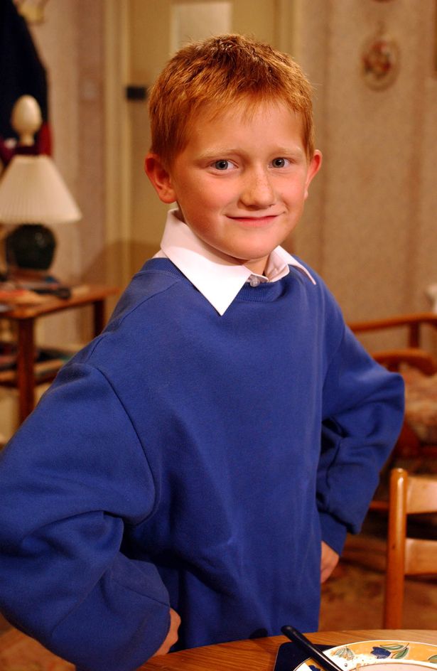 Sam Aston as a young Chesney in Coronation Street