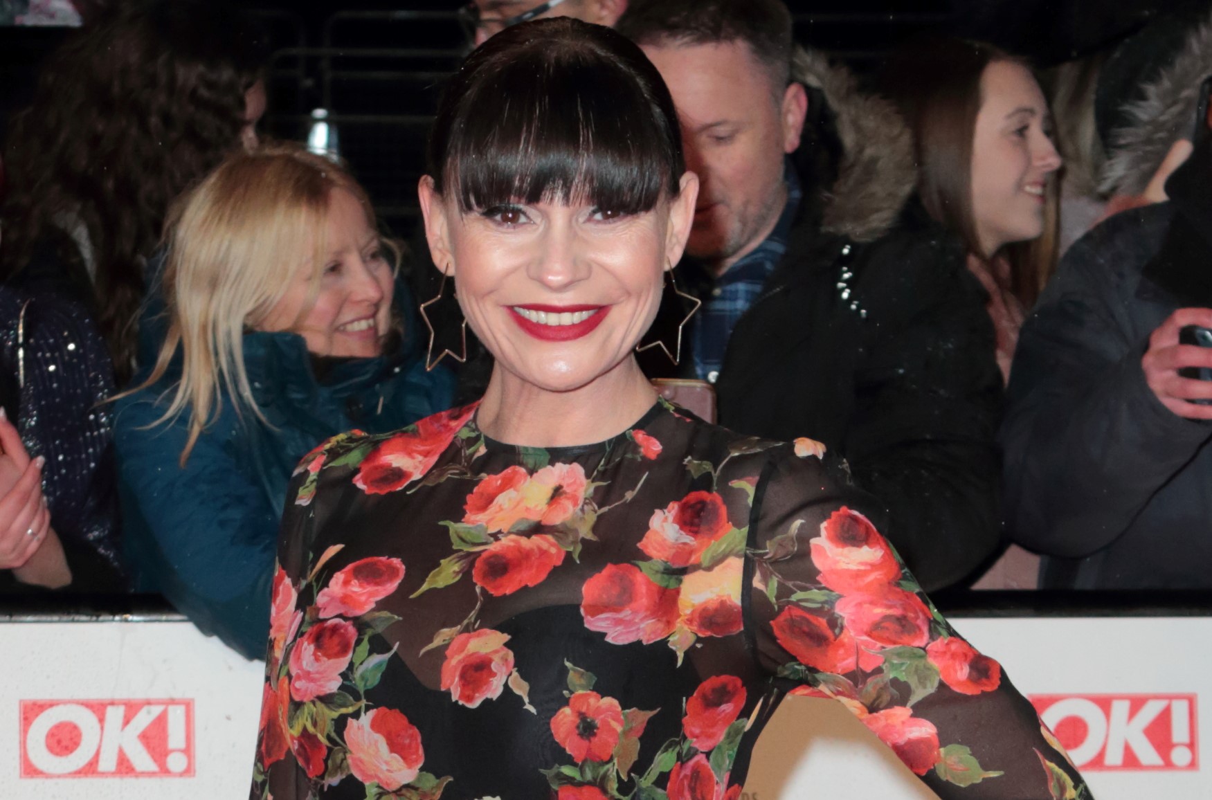 Emmerdale Lucy Pargeter smiles on the red carpet at the National Television Awards