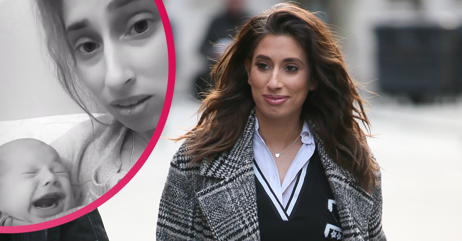 Stacey Solomon 'sad' and exhausted after baby Rose's birth