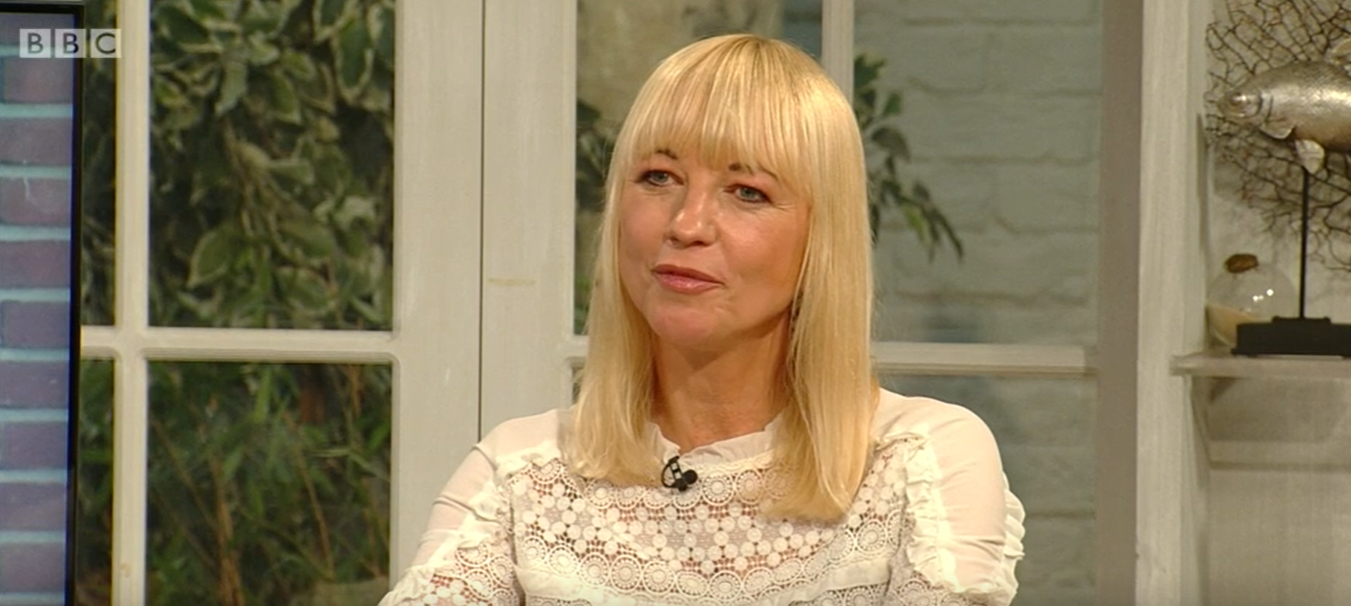 Sara Cox smiles on Saturday Kitchen