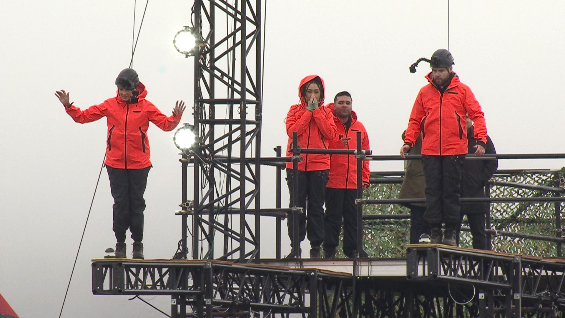 I'm A Celebrity Snoochie Shy, Danny Miller, Naughty Boy and Louise Minchin walk the plank