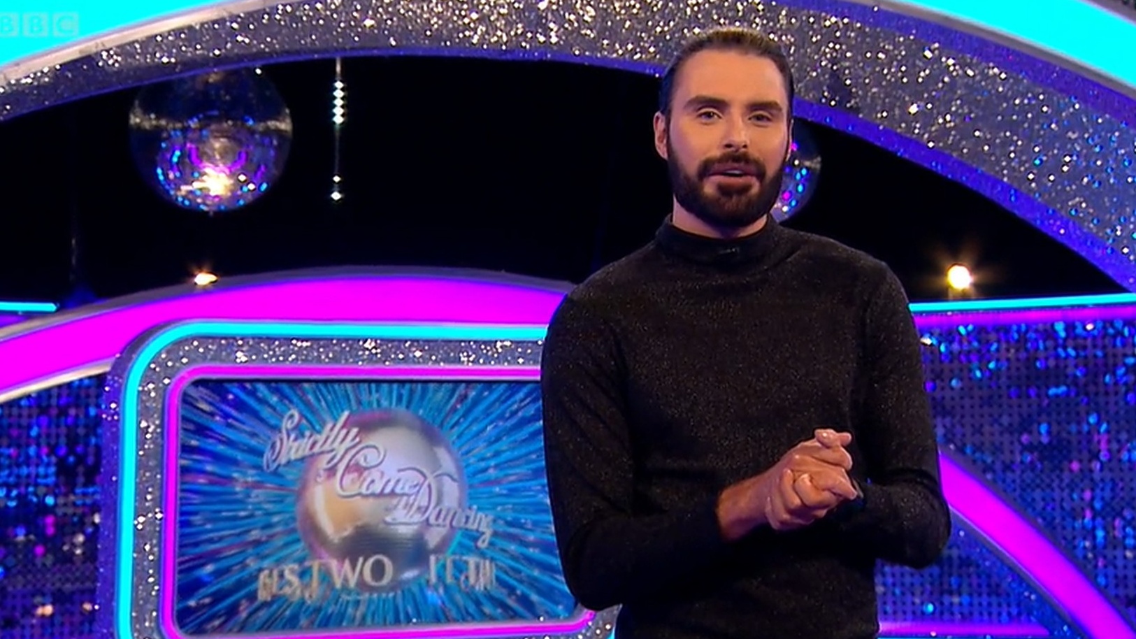 Rylan Clark in black jumper on It Takes Two as fans spot reddish hair