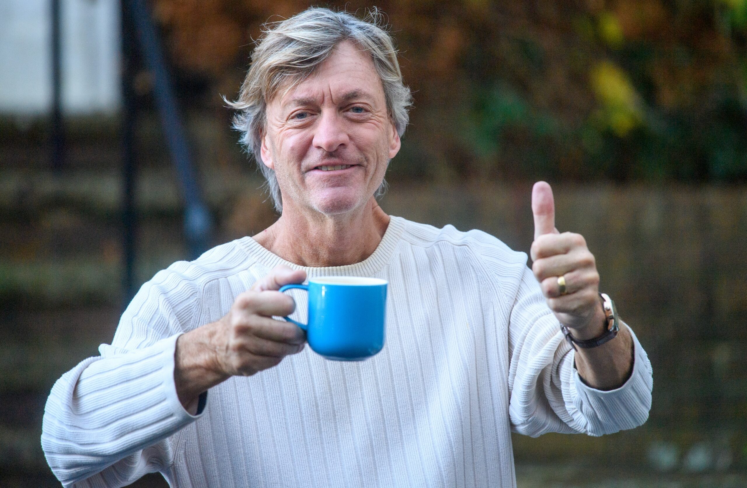 I'm A Celebrity star Richard Madeley gives thumbs up after leaving castle